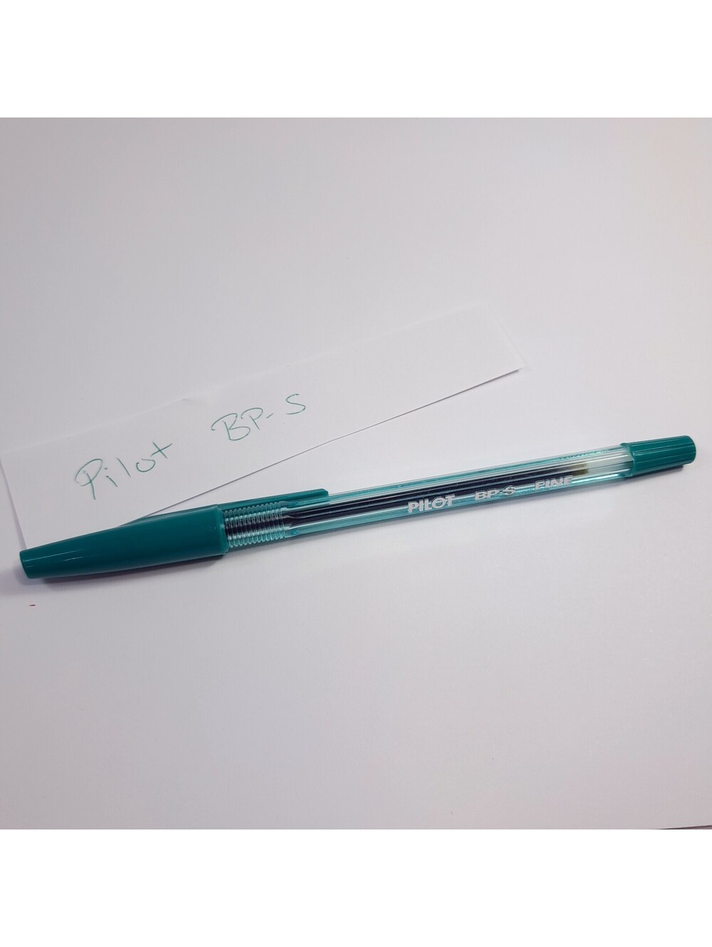Vintage Pilot BPS BP-S Ballpoint Pen Green Fine Point Ball point capped clear